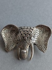 Vintage Silver Tone Elephant
