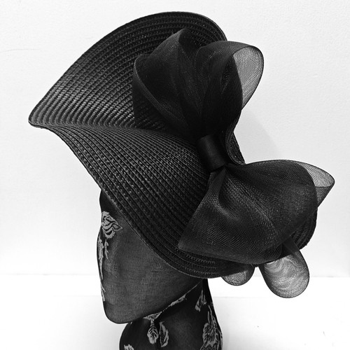 Black large straw - black,