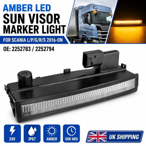 24v front amber led sun - front, visor
