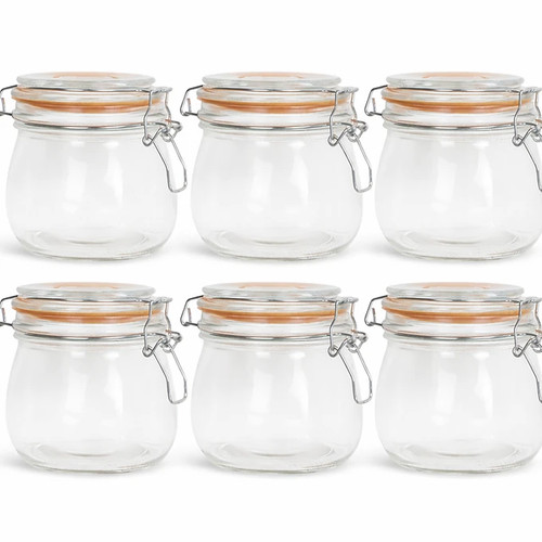 Glass food storage jar - glass,