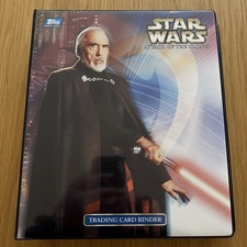 Topps Star Wars Attack Of Clones Binder, 200+ Cards - Base & Chase Sets & Promo