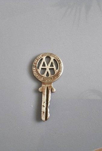 1920 antique brass key - brass,