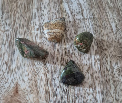Unakite crystal bundle set - , of