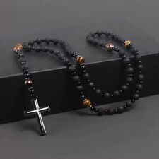 Rosary Beads (Blessed by Priest) Volcanic Rock