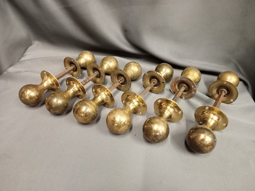 Set pairs brass patina - 6,