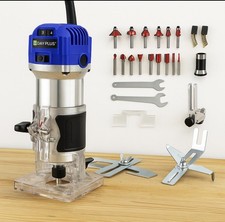 DAYPLUS Electric Wood Router Trimmer Tool 6.5A 1/4” Bit Set Woodworking Joinery