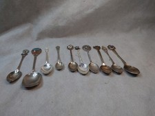 Vintage Collectible Souvenir Spoons – Lot of 10 – VariousDesigns – Mixed Metals