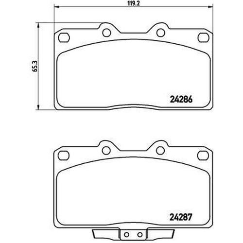 Brembo brake pad set - brembo, p54019