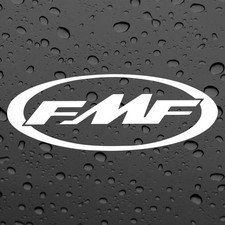 FMF X2 PAIR STICKERS WHITE