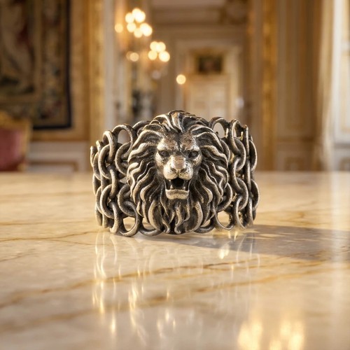 Lion men silver ring - lion,