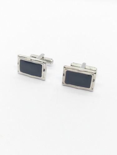 Vintage black enamel silver - enamel,
