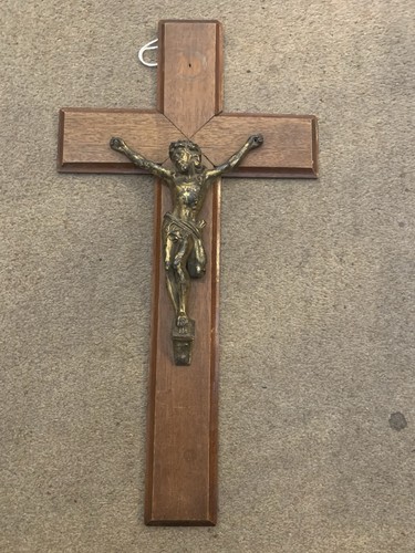 Antique wooden crucifix - antique,