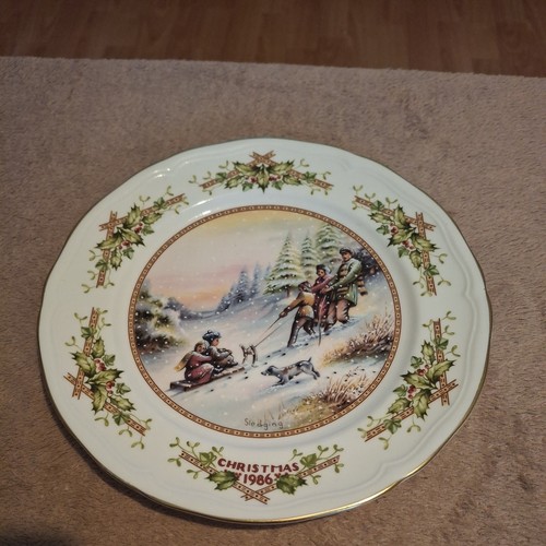 Vtg aynsley christmas - aynsley, plate