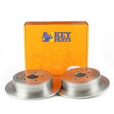 2x Brake Discs Solid For Subaru Outback BM BR 2.0 D Key Parts Rear 26700AJ00A