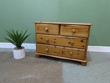 Vintage Solid Pine Chest Of
