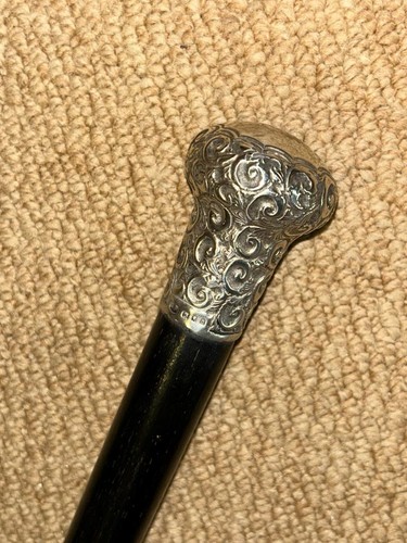 Antique ebonised walking - antique,