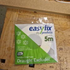 Foam Draught Excluder / Easyfix / Self Adhesive - 5m Pack / White 