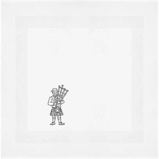 'Scottish Man With Kilt & Bagpipes' Cotton Napkin / Dinner Cloth (NK00033951)