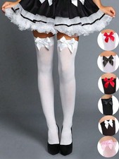 Christmas  Women’s Bowknot Knee High Silk Stockings Sexy Over Knee Hosiery Bow
