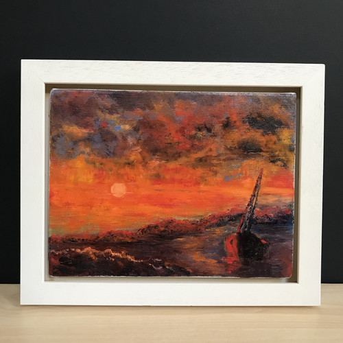 Original seascape oil painting - oil,