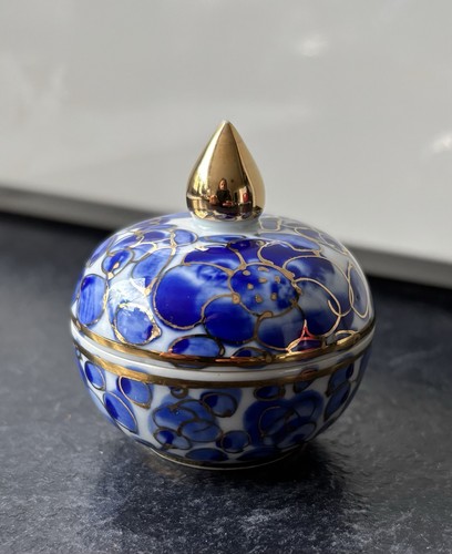 Vintage hand painted lidded - hand,