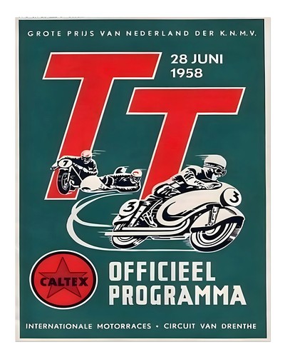 Vintage motorcycle race poster - motorcycle,