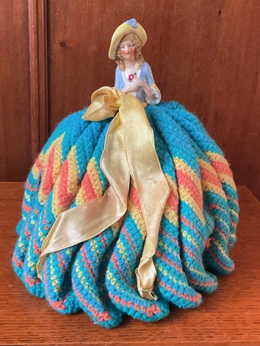 Vintage porcelain half doll - vintage,