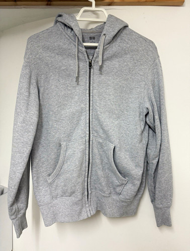 Uniqlo grey full zip hooded - uniqlo,