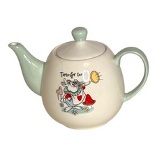 Disney Alice in Wonderland Ceramic China Teapot - White Rabbit.