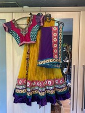 Lengha Choli, Chaniya, Dupatta, Indian Wedding Bollywood Saree Lehenga Navratri