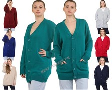 Ladies 5 Button Cardigan Women