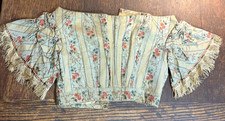 Antique Victorian Floral Brocade Corset dress Bodice (c. 1860–1880)