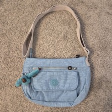 Kipling Teal Blue Crossbody Bag with Monkey Excellent Condition USED ONCE 