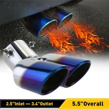 Car Blue Auto Rear Exhaust