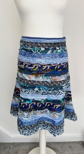 Blue patchwork boho small - boho,