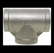 X2 Stainless Steel Equal Tee Marine Grade 316 1" BSP Threaded T Piece Connector