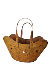 Planter in the Shape of a Patinated Iron Basket