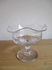Vintage Cut Glass Footed Dish