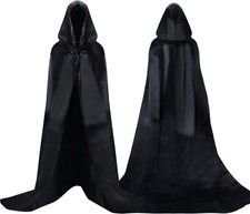 Proumhang Black Hooded Cloak