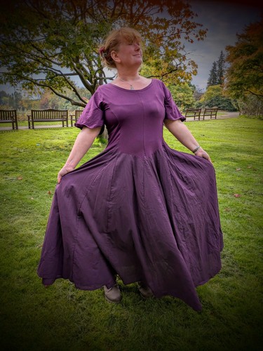 Purple dress gothic - dress, medieval