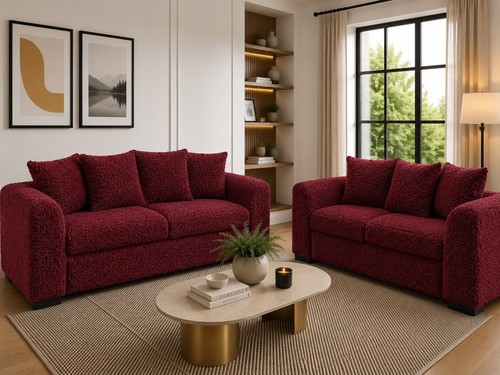 Seater dylan sofa set - set, ruby