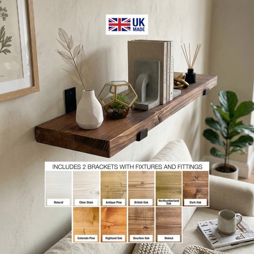 Wooden board wall shelf - wooden,