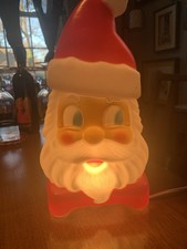 1974 Double Faced Santa Blow mold Vintage Christmas Decor