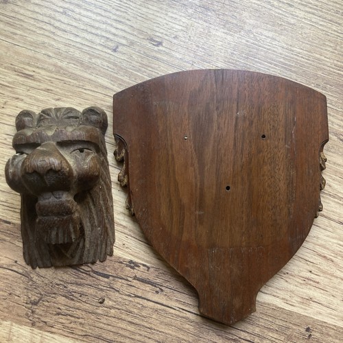 Job lot group oak carvings - oak,