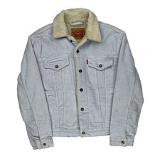 Levis Cord Jacket - Small Blue Cotton