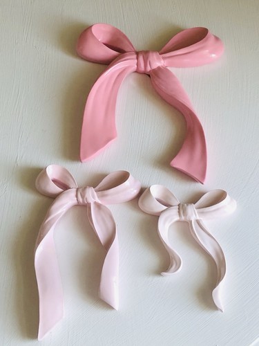 Pink bows wall - bows, pieces