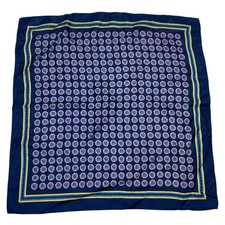VINTAGE Silk Handkerchief Blue