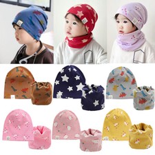 Kids Baby Cotton Beanie Scarf