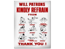 OLD SWIMMING BATH SIGN WILL