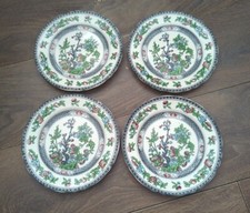 Vintage 1930s Art Deco W.R. Midwinter Set of 4x 8" Lunch Plates Indian Tree